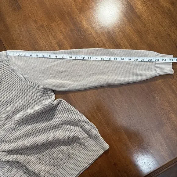 Tommy Bahama Coastal Shores 1/2 Zip Sweater Gray Knit 100% Cotton Size Large - Picture 7 of 11